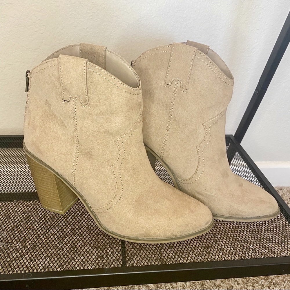 Merona Cowboy Booties with Block Heel